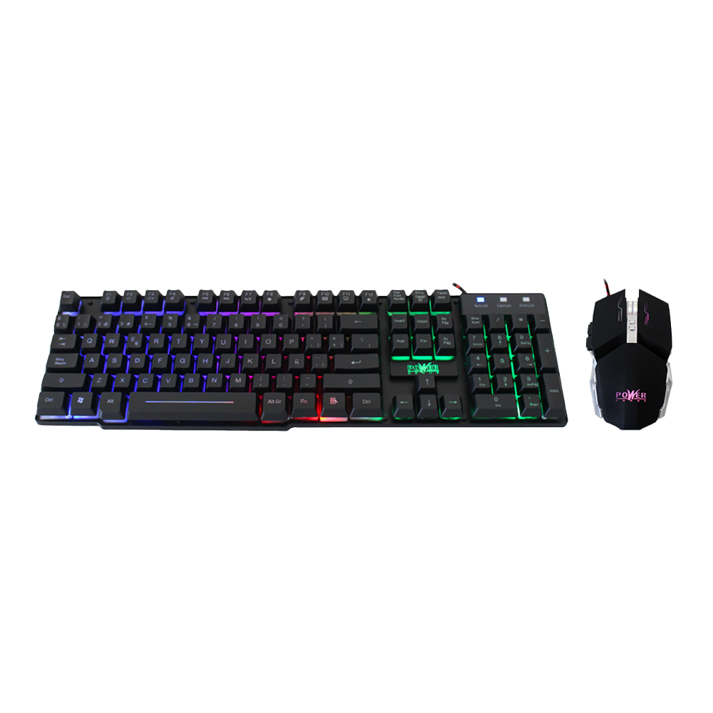 Combo Teclado Y Mouse Power Group Gc-801 Rgb Gamer