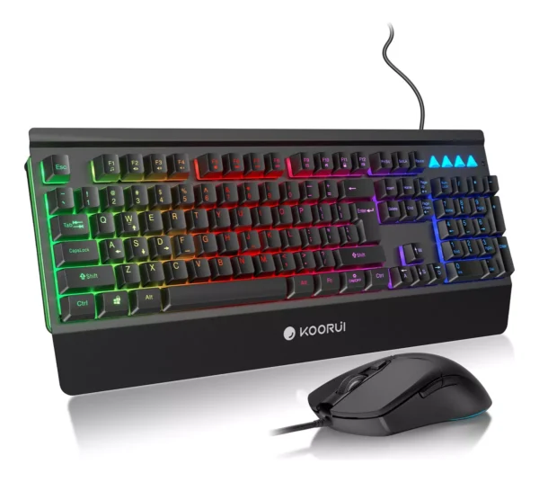 Combo De Teclado Y Mouse Koorui Para Juegos Con Cable De 104