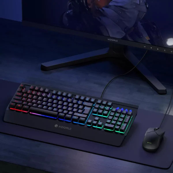 Combo De Teclado Y Mouse Koorui Para Juegos Con Cable De 104 - Imagen 2