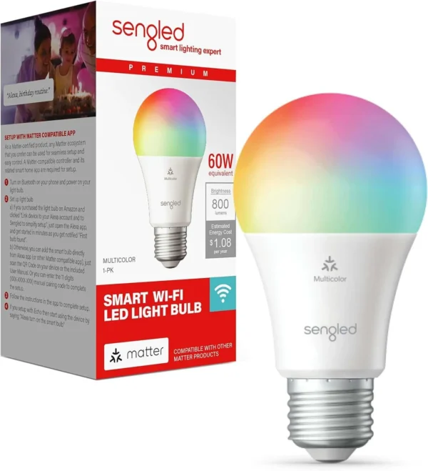Bombilla Inteligente Sengled Led A19, 9 W, 800 Lm, Multicolor