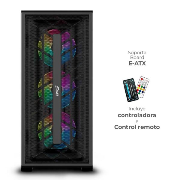 Chasis JYR Gamer E-atx Argb 7 Coolers Argb Jx-125 War Hammer - Imagen 2