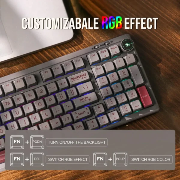 Teclado Epomaker RT100 - Junta de 97 teclas BT5.0/2.4G/USB-C - Imagen 6