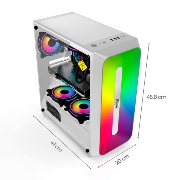 CHASIS ZERO PRO JX118 BLANCO RGB 3 COOLER - Imagen 3