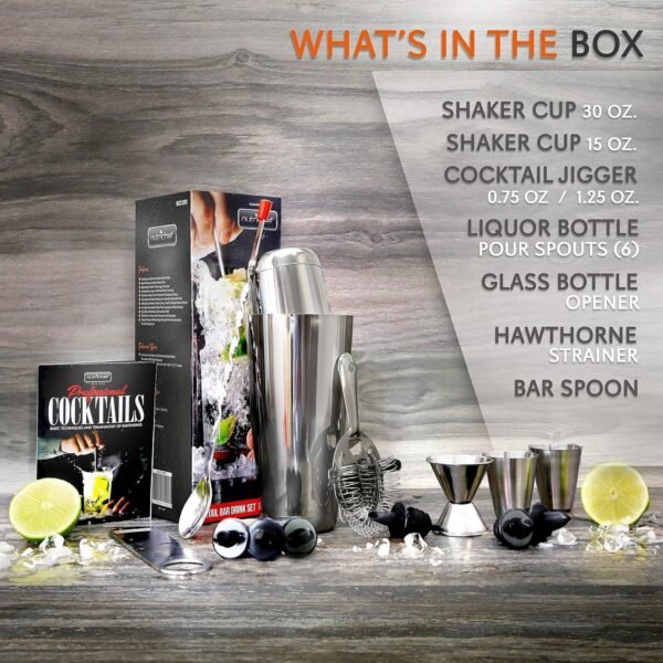 NutriChef Mixology Bartender - Juego de cocteleria - Imagen 2