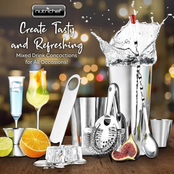 NutriChef Mixology Bartender - Juego de cocteleria - Imagen 3