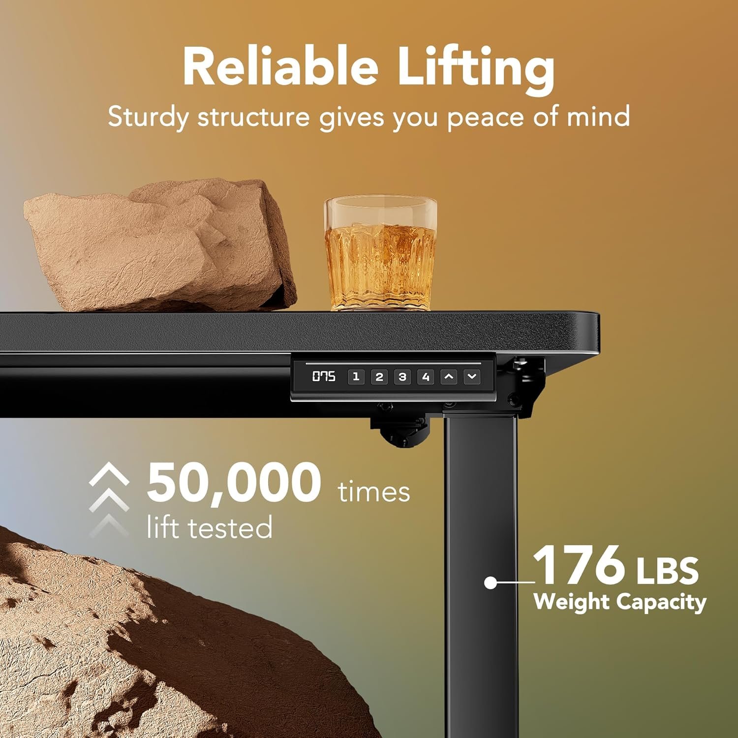 Escritorio Eléctrico de Pie 48"x24" Marca HUANUO Altura Ajustable - Imagen 5