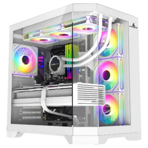 Chasis Crystal Edge Blanco 7 Ventiladores aRGB