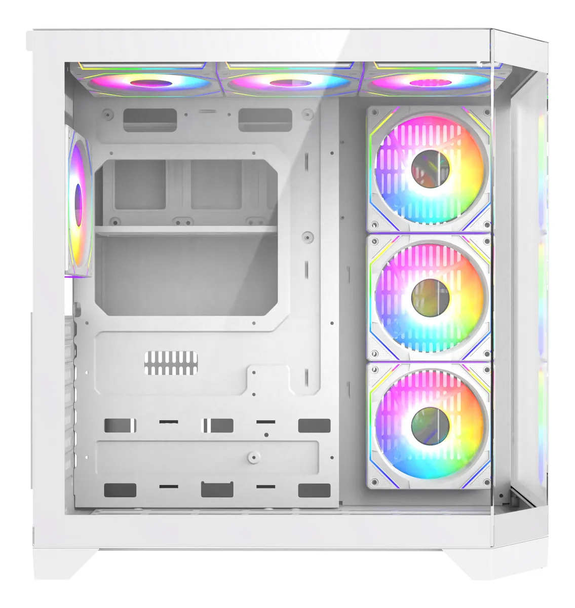 Chasis Crystal Edge Blanco 7 Ventiladores aRGB - Imagen 2