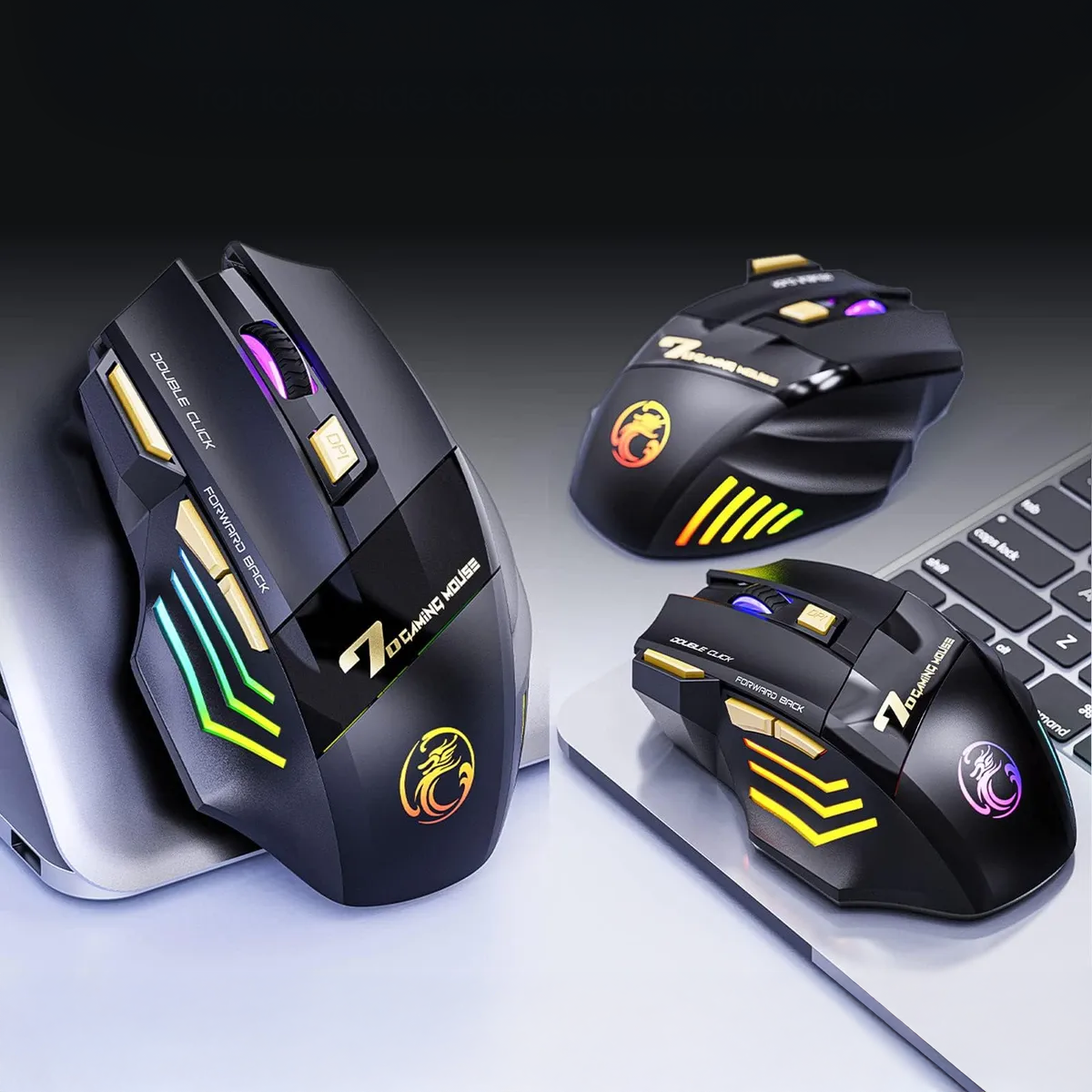 Mouse Gamer Tech GTX7 RGB Inalámbrico BT/2.4G - Imagen 6