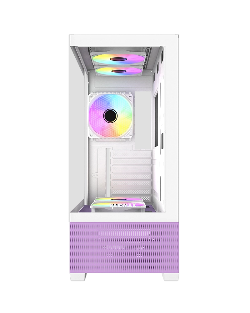 Chasis Gamer Raidmax Infinita I802 Air HUE Purple RGB - Imagen 2