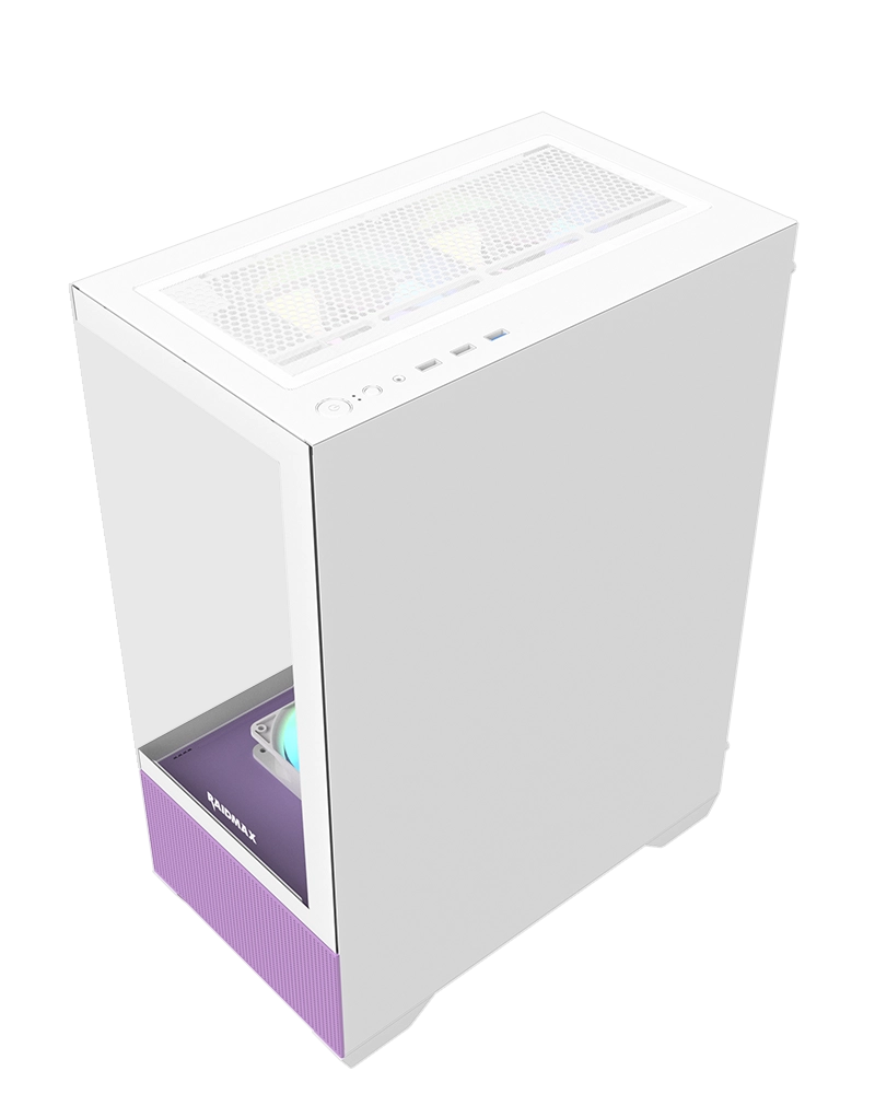 Chasis Gamer Raidmax Infinita I802 Air HUE Purple RGB - Imagen 3