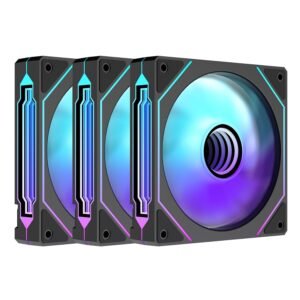 Kit 3 Ventiladores ARGB 120mm Prism4 Pro X3 PWM Reverse Blade RGB Espejo Infinito para PC Gamer