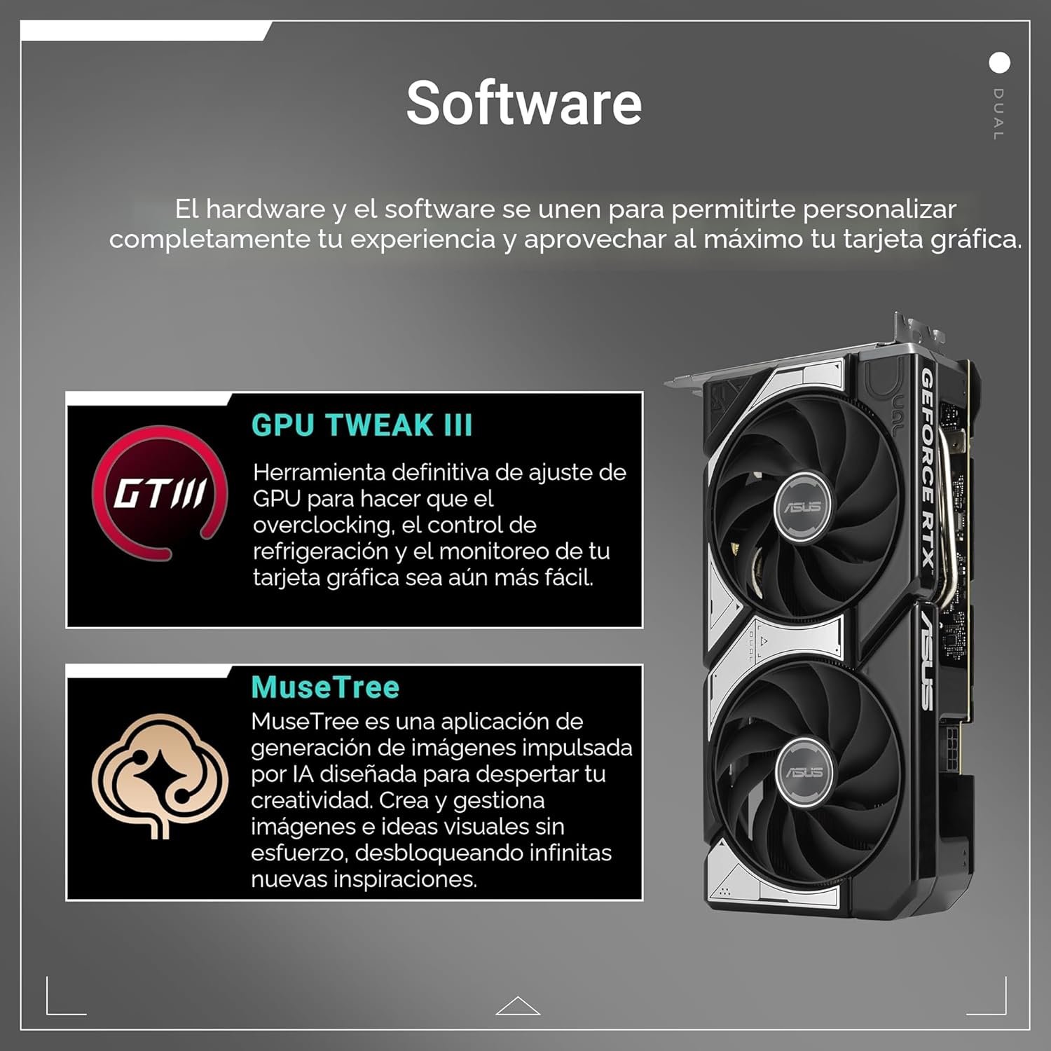 Tarjeta Gráfica ASUS Dual RTX 5060 OC 8GB GDDR7 - Imagen 2