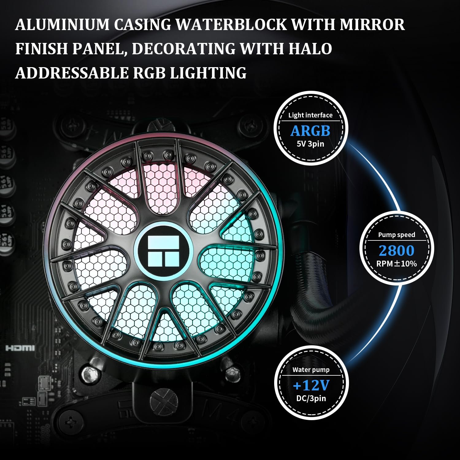 Refrigeración Líquida Thermalright Aqua Elite 360 V6 ARGB Black 360mm para Intel y AMD - Imagen 4