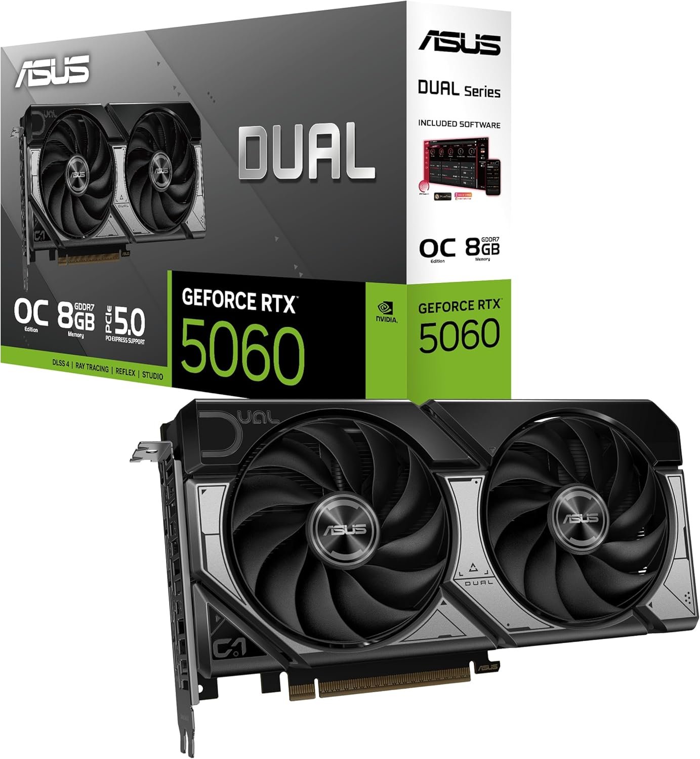 Tarjeta Gráfica ASUS Dual RTX 5060 OC 8GB GDDR7