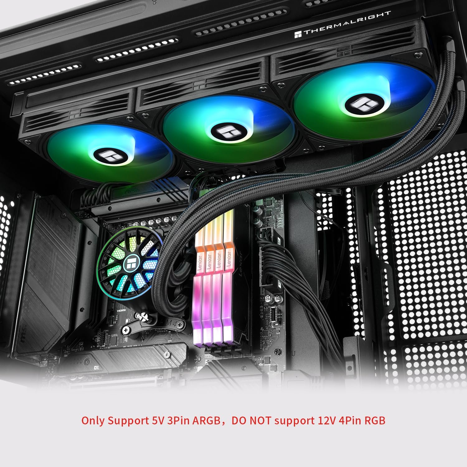 Refrigeración Líquida Thermalright Aqua Elite 360 V6 ARGB Black 360mm para Intel y AMD - Imagen 2