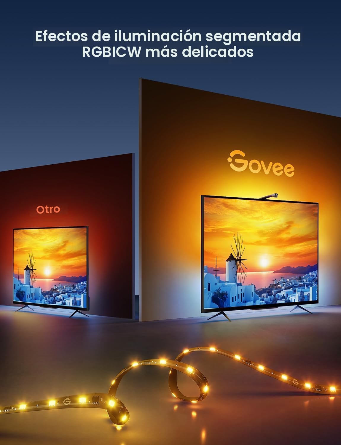 Kit de Luces LED Govee TV Backlight 3 Lite WiFi 55-65" - Imagen 3