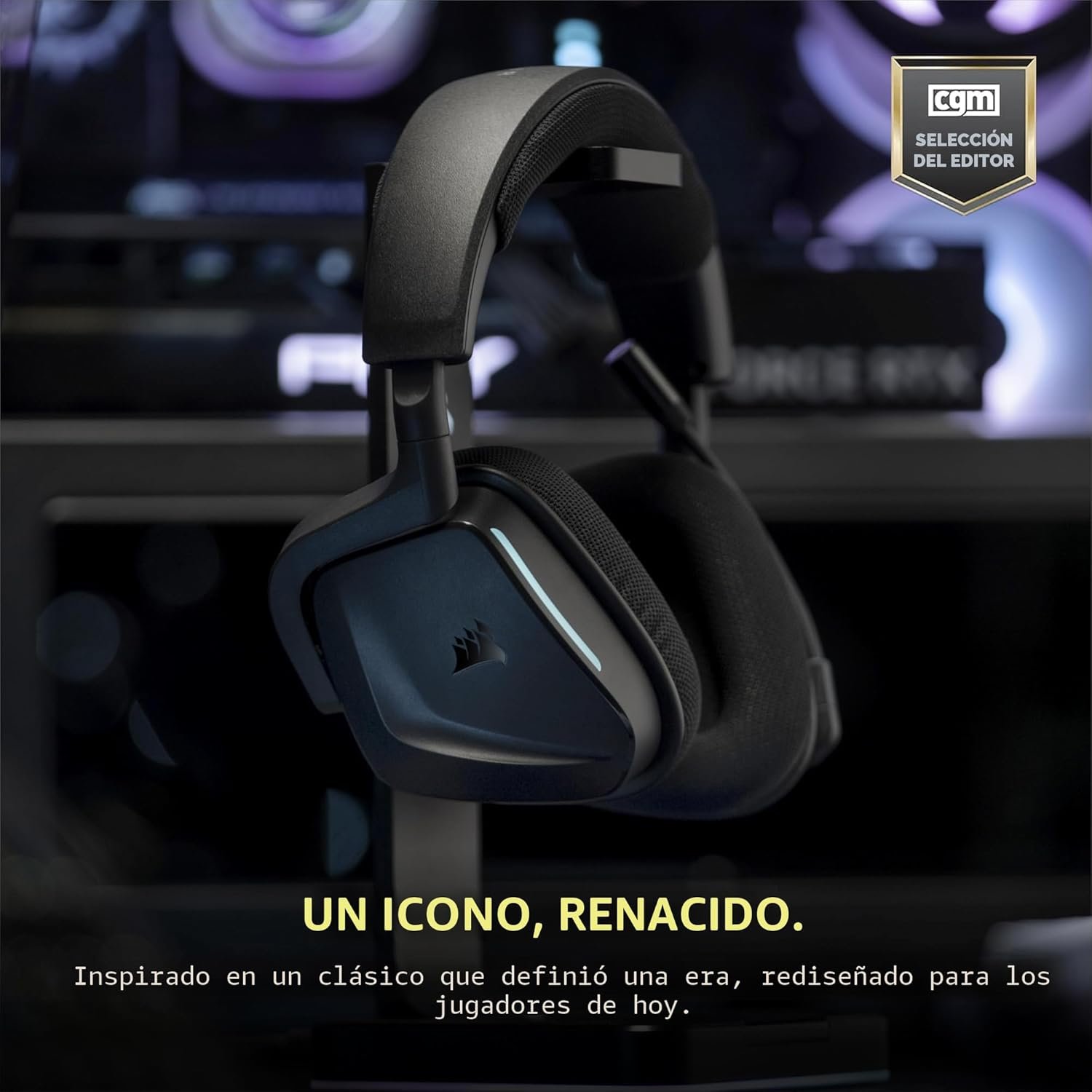 Diadema Gamer Inalámbrica Corsair VOID V2 Dolby Atmos Bluetooth USB 70 Horas - Imagen 4