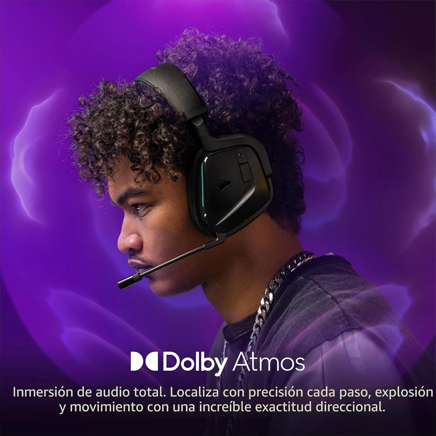 Diadema Gamer Inalámbrica Corsair VOID V2 Dolby Atmos Bluetooth USB 70 Horas - Imagen 5