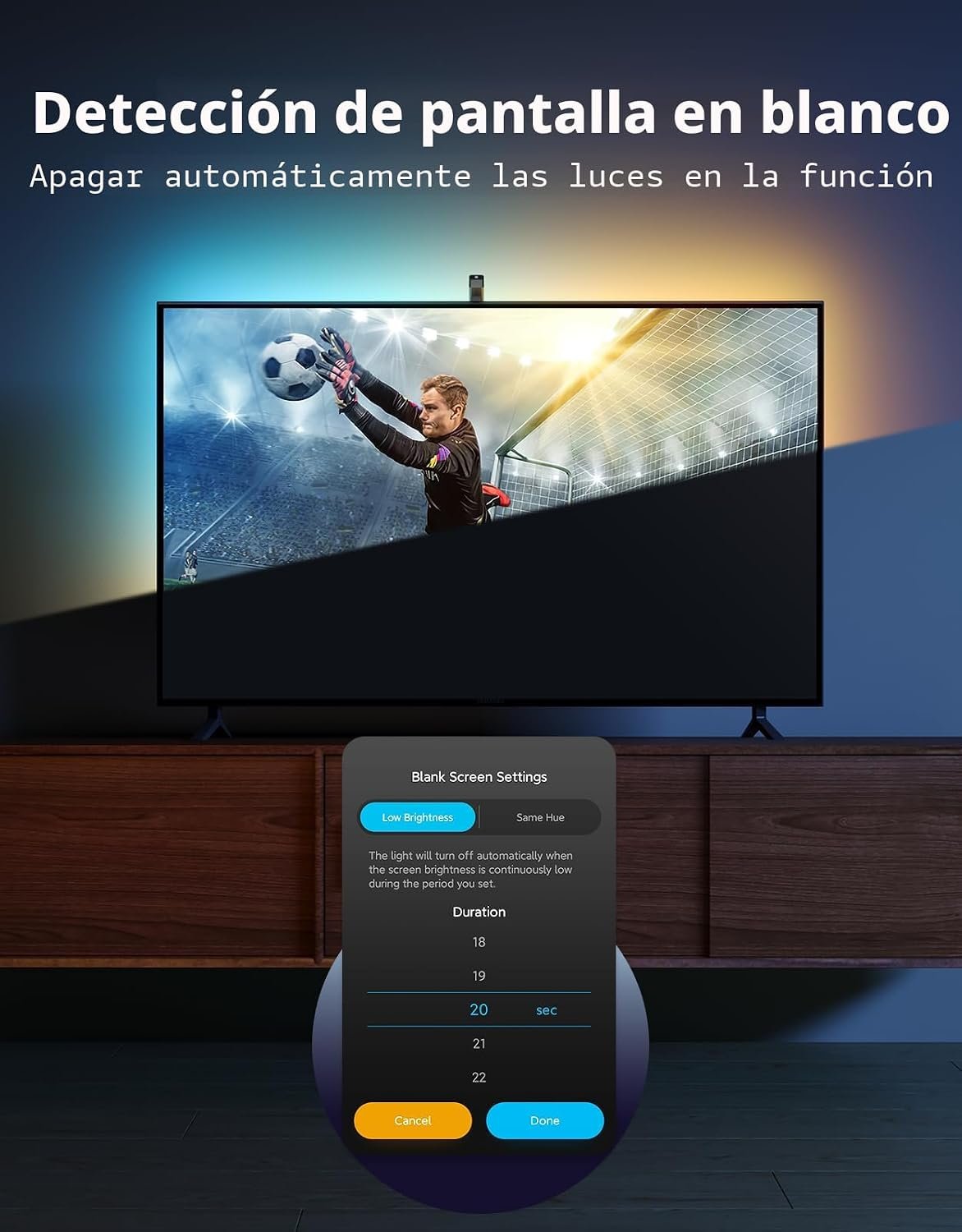 Kit de Luces LED Govee TV Backlight 3 Lite WiFi 55-65" - Imagen 7